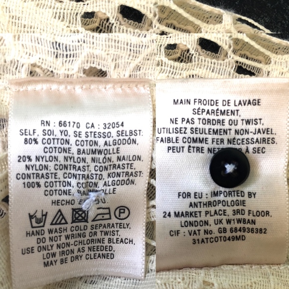 Anthropologie Cream and Black Button Down Shirt - Picture 8 of 8